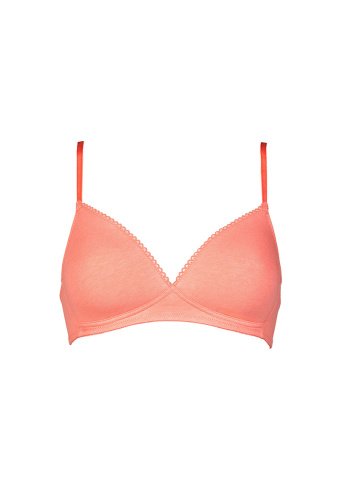 My Basic - Comfy koraal en rode katoenen bh's zonder beugel